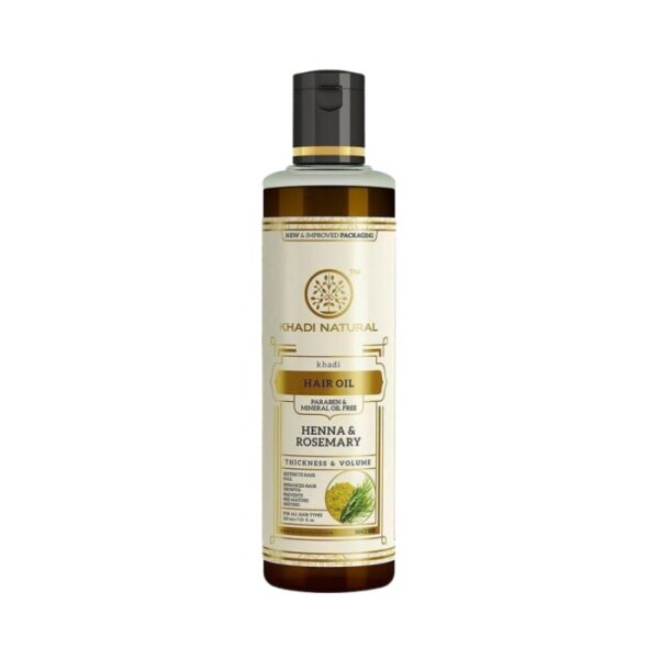 Khadi Naturals Heena Rosemary Hair Oil (SLS & Paraben Free)