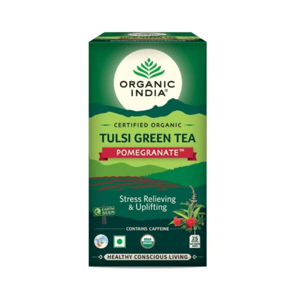 Organic India Tulsi Pomegranate Green Tea