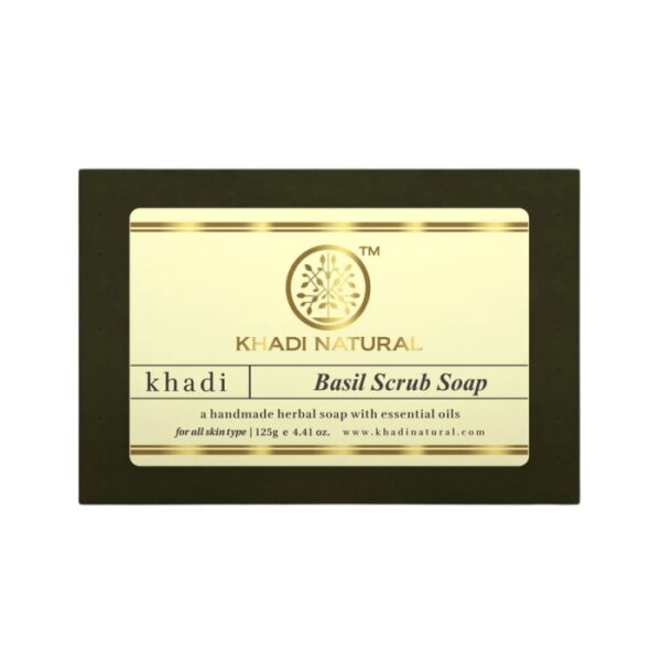 Khadi Naturals Basil Scrub Soap