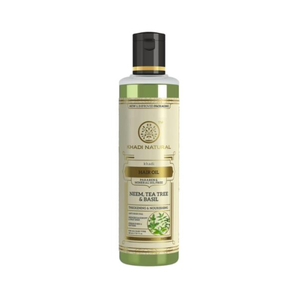 Khadi Naturals Neem Teatree & Basil Hair Oil (Paraben Free)