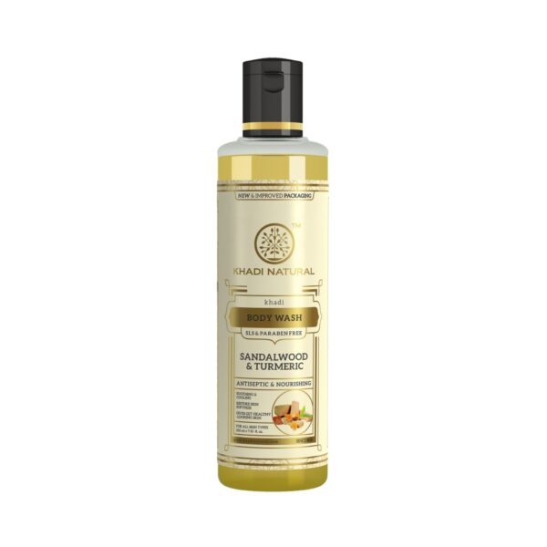 Khadi Naturals Sandal Turmeric Bodywash (SLS & Paraben Free)